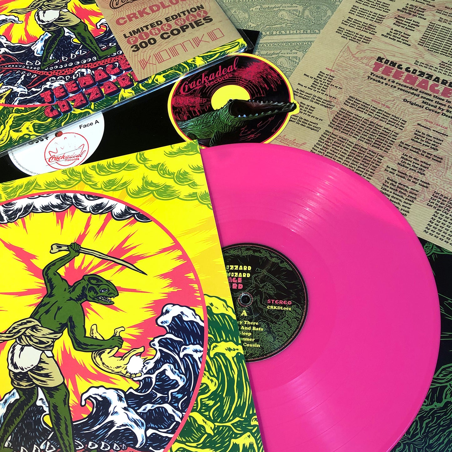 Teenage Gizzard Bubblegum Pink LP (Bootleg by Crackadeal Records)